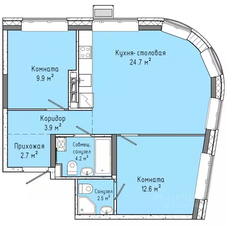 2-к кв. Удмуртия, Ижевск ул. Ленина, 91/1 (60.4 м) - Фото 0