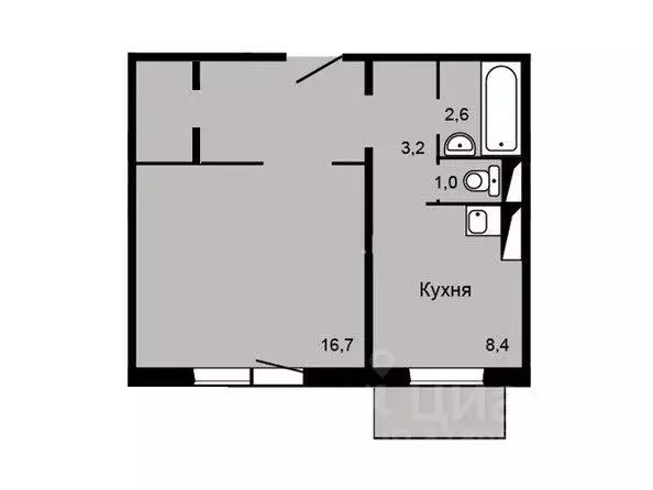 1-к кв. Красноярский край, Красноярск ул. Красной Армии, 121 (42.0 м) - Фото 1