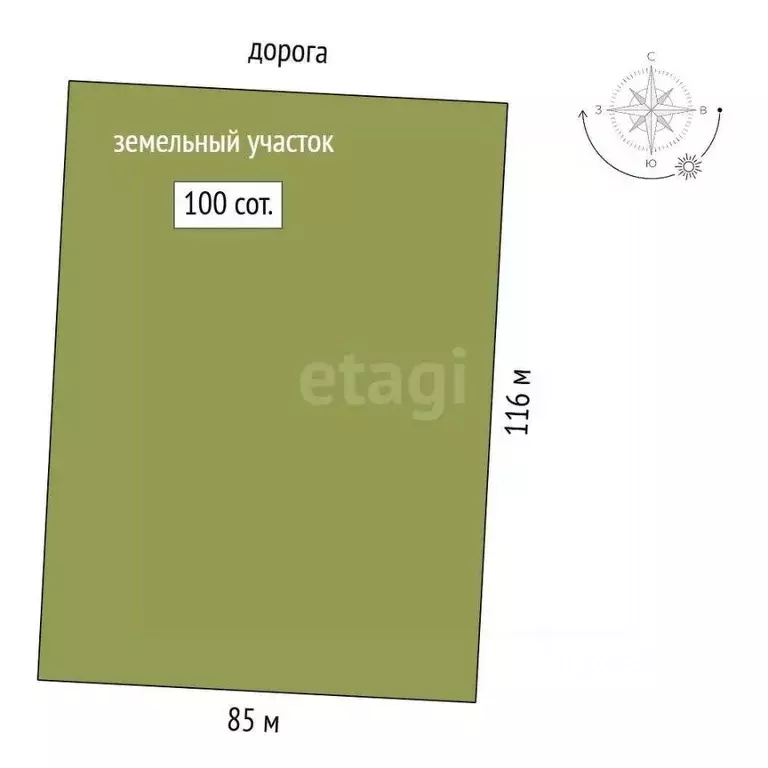 Участок в Крым, Ленинский район, Семисотское с/пос, с. Каменское ул. ... - Фото 2