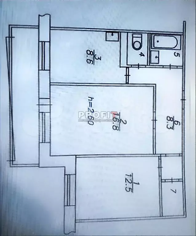2-к. квартира, 54,4 м, 4/9 эт. - Фото 0