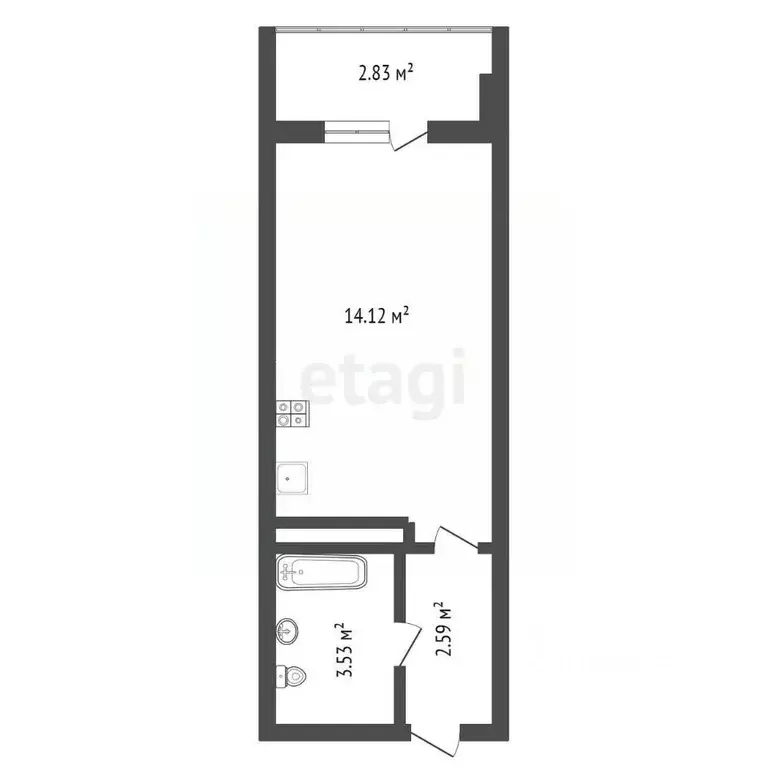 Студия Воронежская область, Воронеж ул. Покровская, 17к4 (20.0 м) - Фото 2
