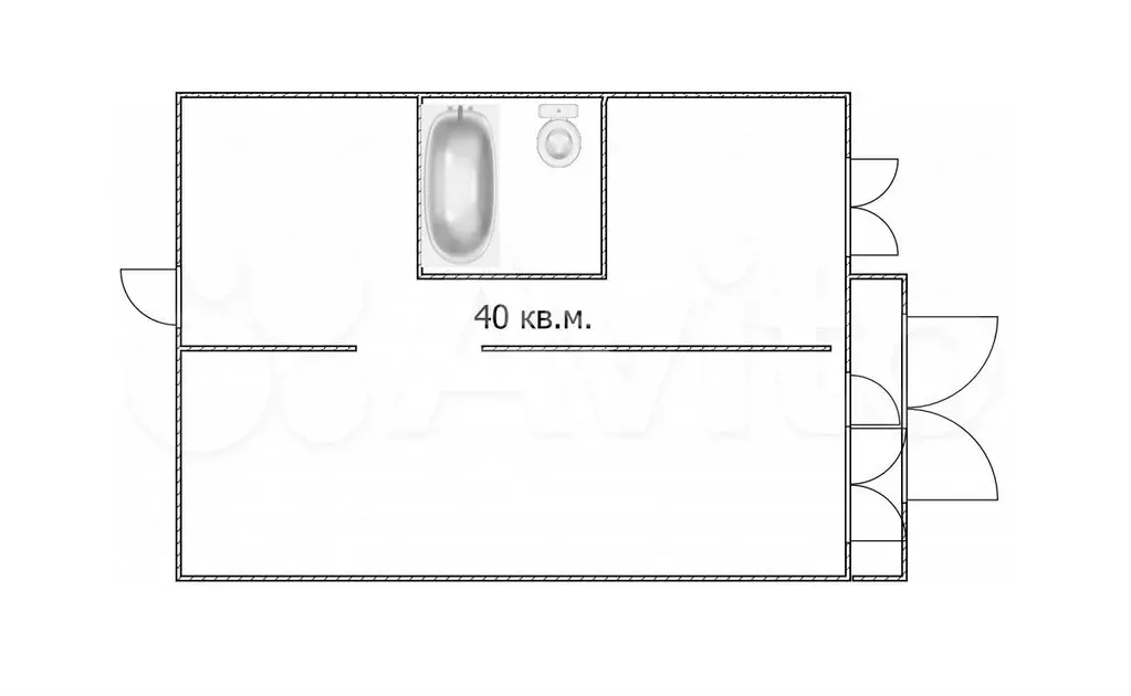 1-к. квартира, 40 м, 7/9 эт. - Фото 0