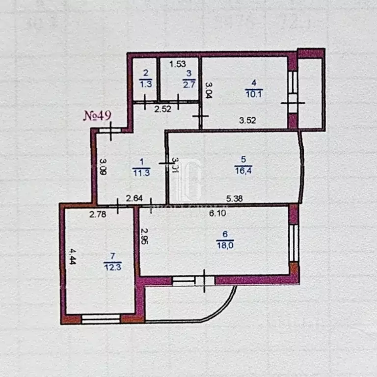 3-к кв. Дагестан, Махачкала ул. Кадиева (72.1 м) - Фото 2