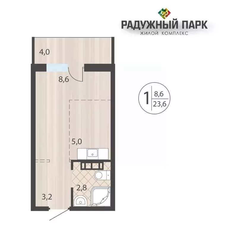 1-к кв. Иркутская область, Иркутск ул. Костычева (23.6 м) - Фото 0