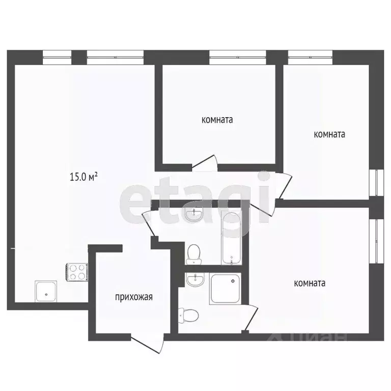 3-к кв. Крым, Симферополь ул. Воровского (95.0 м) - Фото 1