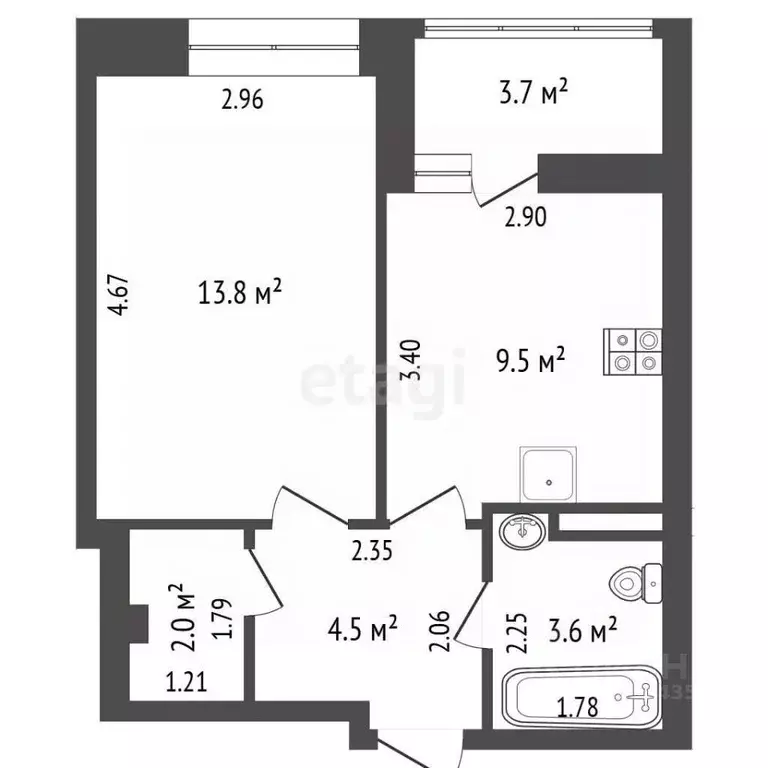 1-к кв. Московская область, Балашиха Саввино мкр, ул. Калинина, 22 ... - Фото 1