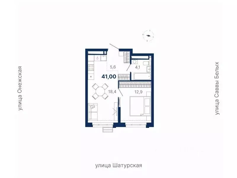 1-к кв. Свердловская область, Екатеринбург ул. Шатурская (41.0 м) - Фото 0