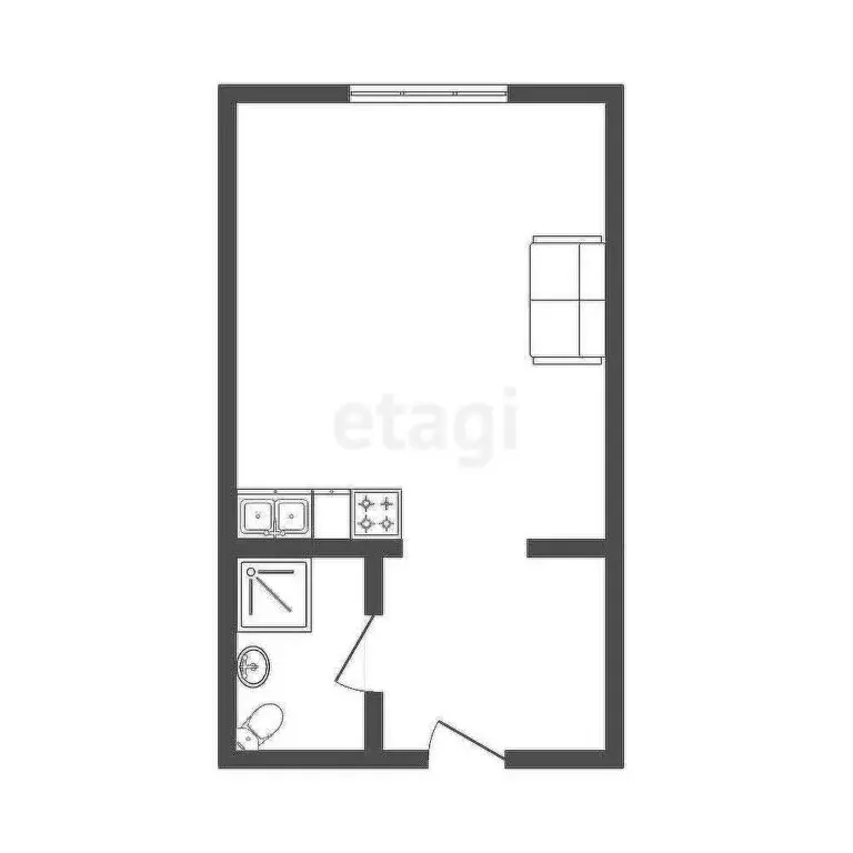 Квартира-студия: Воронеж, улица Перевёрткина, 45 (17.5 м) - Фото 0