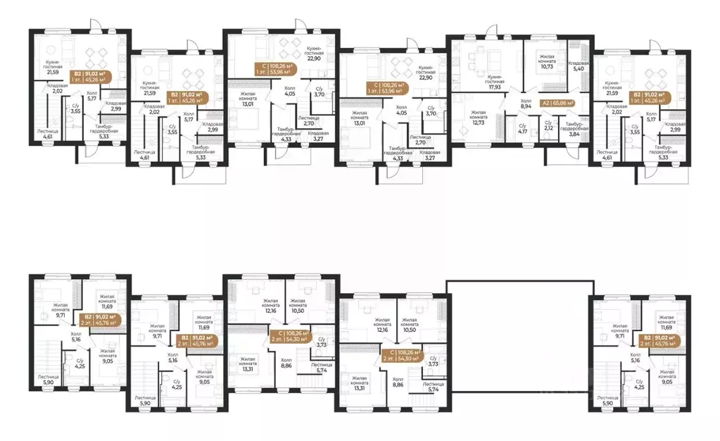 Таунхаус в Ленинградская область, Всеволожск ш. Южное (108 м) - Фото 1