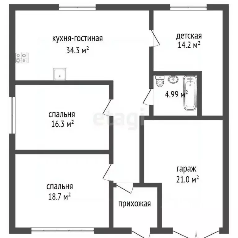 Дом в Кемеровская область, Кемерово Трубная ул. (128 м) - Фото 1