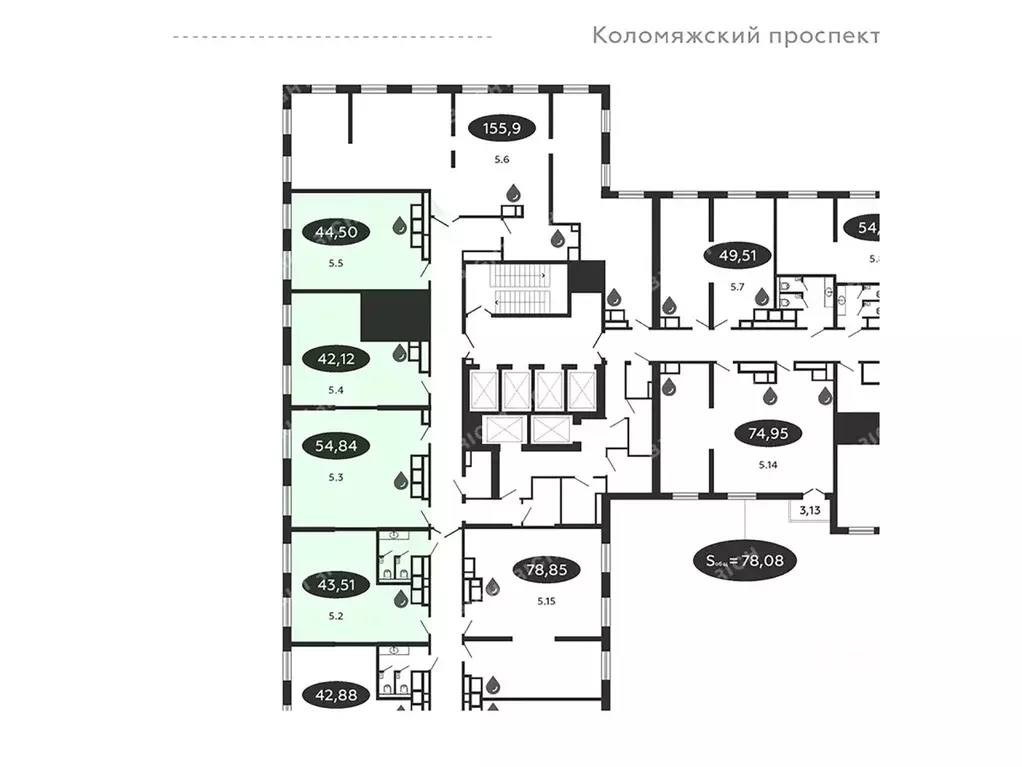 Офис в Санкт-Петербург Коломяжский просп., 19А (185 м) - Фото 2