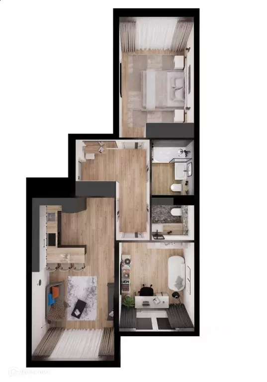 Продаётся 2-к квартира, 64.9 м - Фото 1
