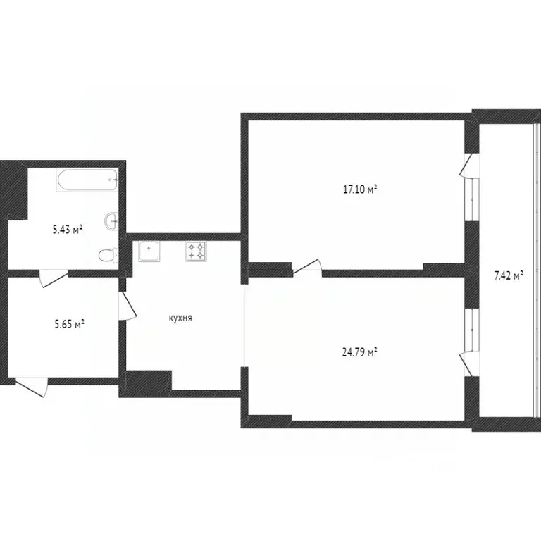 2-к кв. Тюменская область, Тобольск 15-й мкр, 27 (53.0 м) - Фото 1