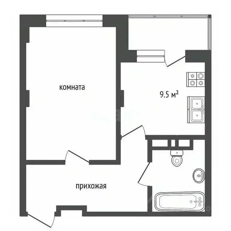 1-к кв. Ярославская область, Ярославль ул. Брагинская, 18к4 (39.4 м) - Фото 1
