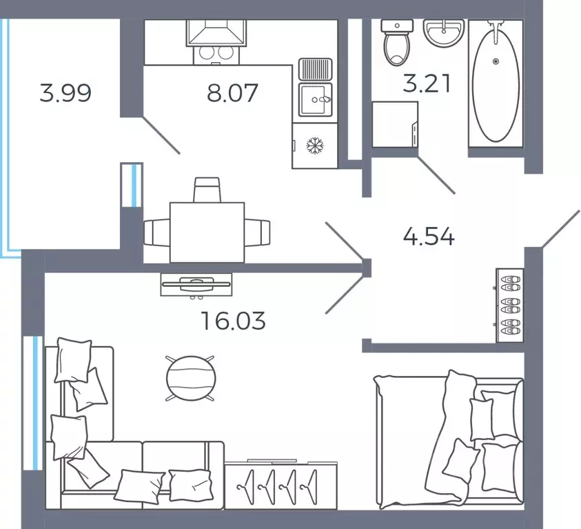 1-к кв. Самарская область, Волжский район, Лопатино с/пос, пос. ... - Фото 1