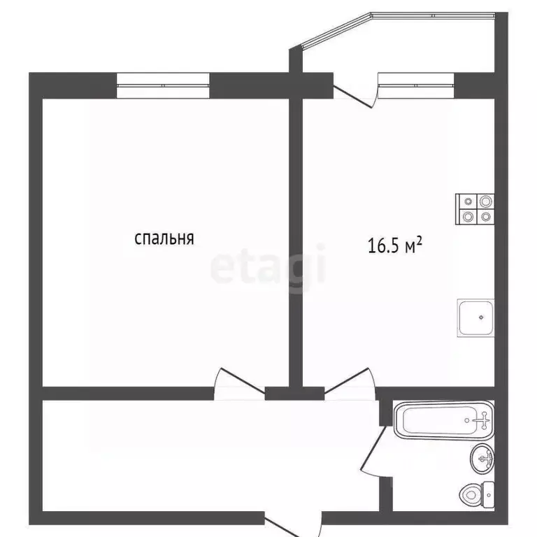 1-к кв. Ставропольский край, Пятигорск Первомайский пер. (46.9 м) - Фото 2