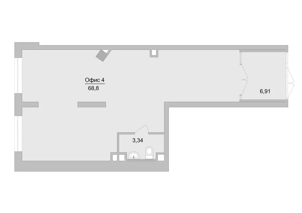 Офис (68.8 м) - Фото 1