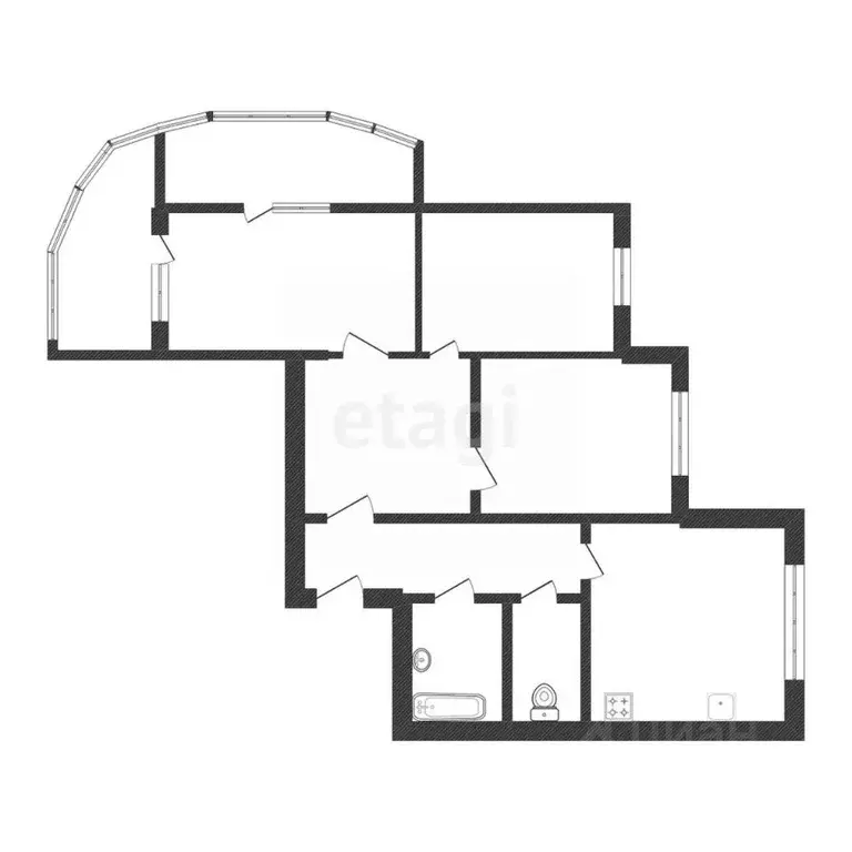 3-к кв. Белгородская область, Белгород ул. Газовиков, 9 (89.0 м) - Фото 2