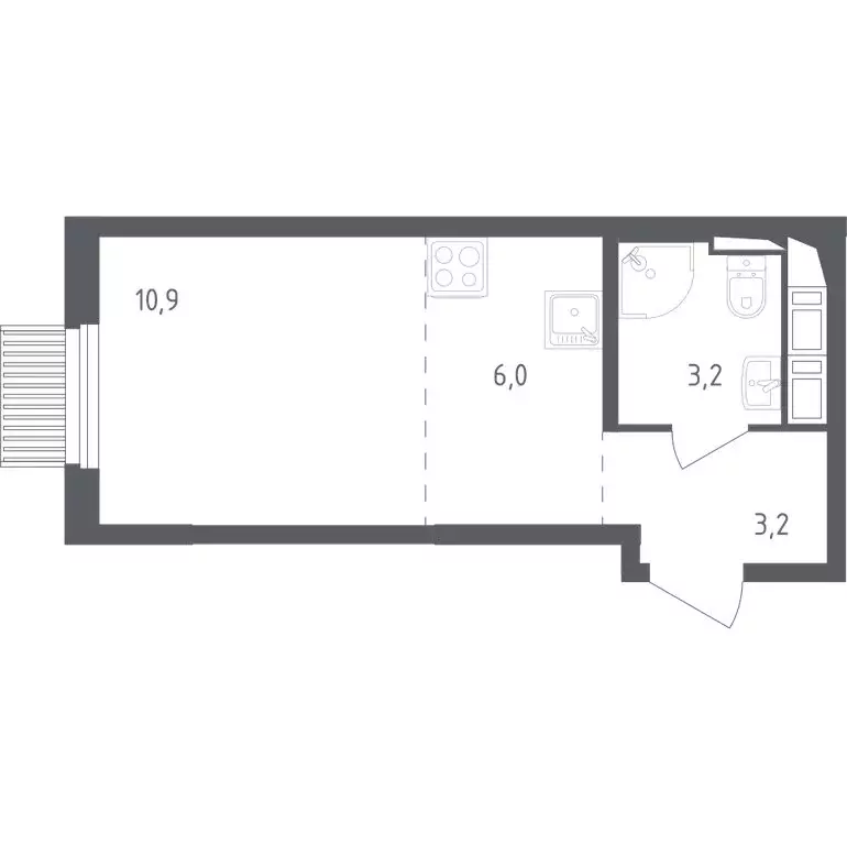 Квартира-студия: Мытищи, улица Стрельбище Динамо, 10 (23.3 м) - Фото 1