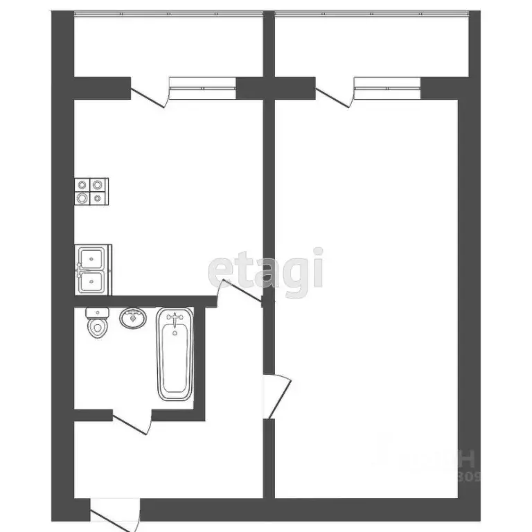 1-к кв. Мордовия, Саранск Республиканская ул., 34 (51.6 м) - Фото 1