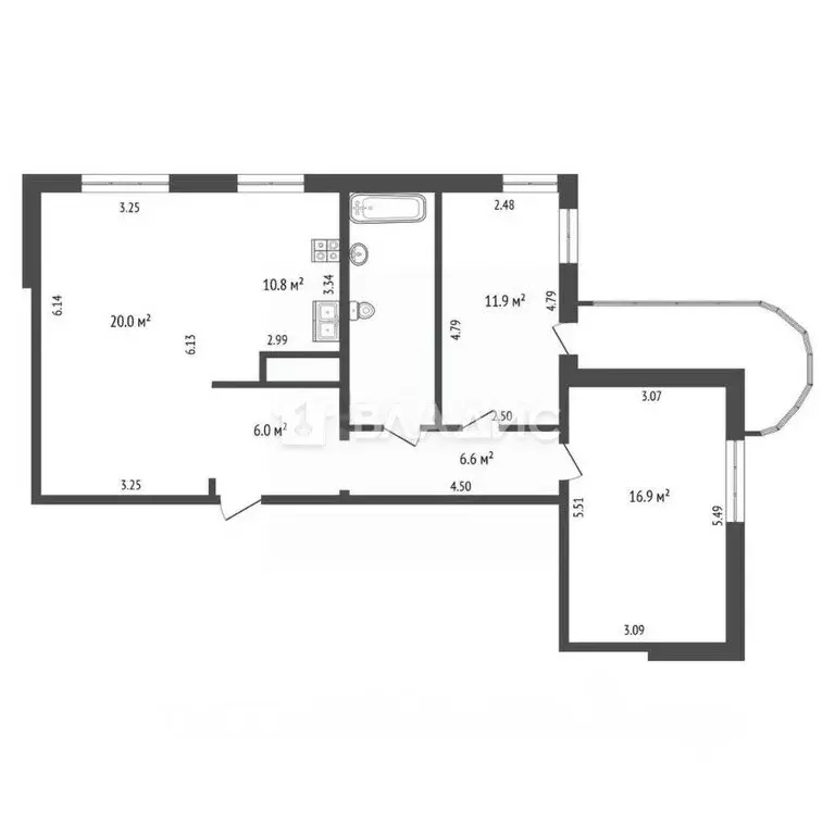 3-комнатная квартира: Москва, улица Лётчика Бабушкина, 18к2 (85.2 м) - Фото 0