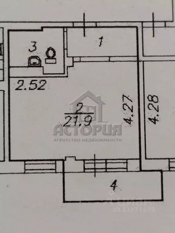 Студия Красноярский край, Красноярск Свердловская ул., 6И (29.8 м) - Фото 1