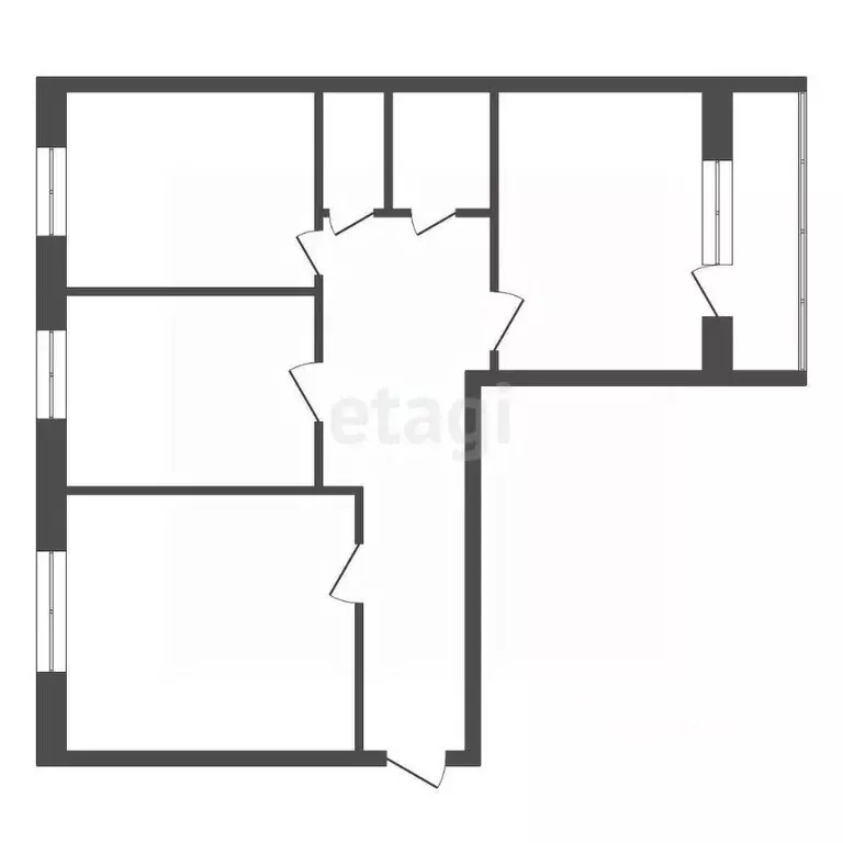 3-к кв. Красноярский край, Красноярск Волгоградская ул., 16 (87.0 м) - Фото 2