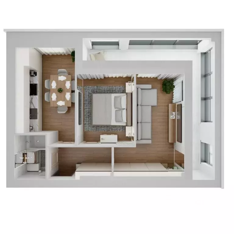 2-к кв. Волгоградская область, Волгоград ул. Землячки, 84/1 (55.35 м) - Фото 2