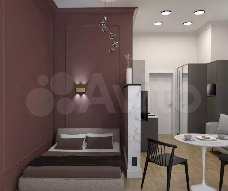 Апартаменты-студия, 16,6 м, 1/5 эт. - Фото 0