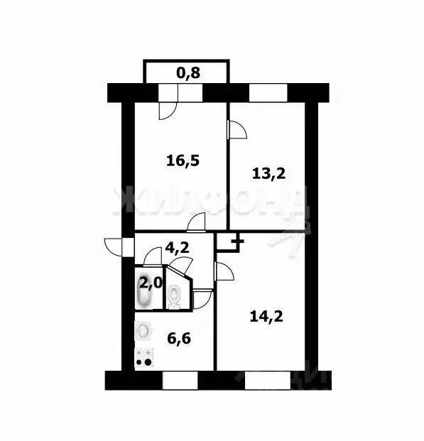 3-к кв. Новосибирская область, Новосибирск ул. Лазарева, 9 (58.7 м) - Фото 0