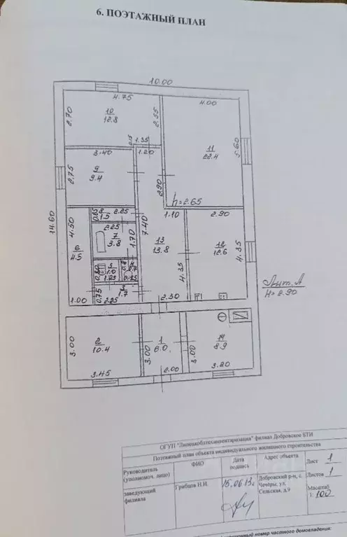 Дом в Липецкая область, Добровский муниципальный округ, с. Чечеры ул. ... - Фото 2