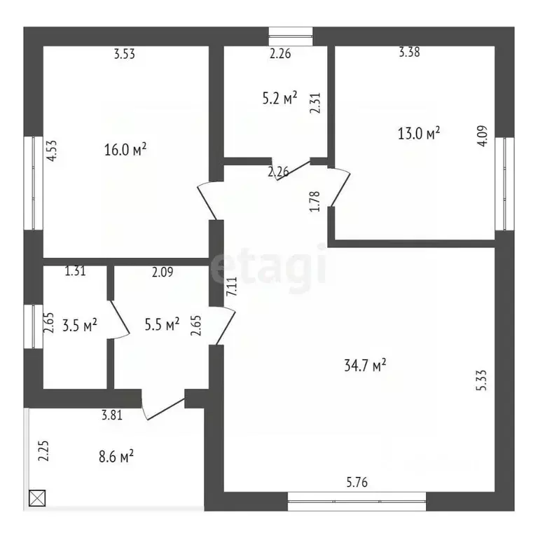 Дом в Тюменская область, Тюменский муниципальный округ, с. Кулига  (89 ... - Фото 1