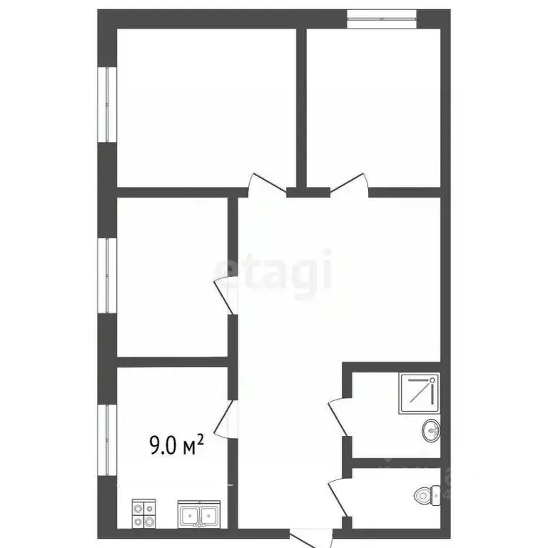 3-к кв. Крым, Евпатория ул. Имени 60-летия ВЛКСМ, 32 (64.3 м) - Фото 2