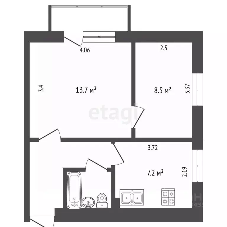 1-к кв. Москва ул. Юных Ленинцев, 84 (36.5 м) - Фото 2