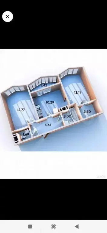 2-к. квартира, 50 м, 10/12 эт. - Фото 0