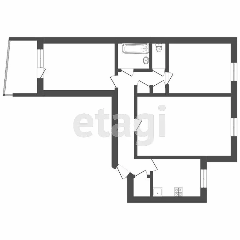 3-комнатная квартира: Тюмень, микрорайон Восточный, улица ... - Фото 1