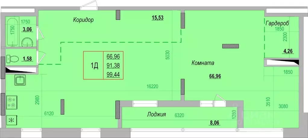 Свободной планировки кв. Белгородская область, Белгород ул. Попова, 31 ... - Фото 0