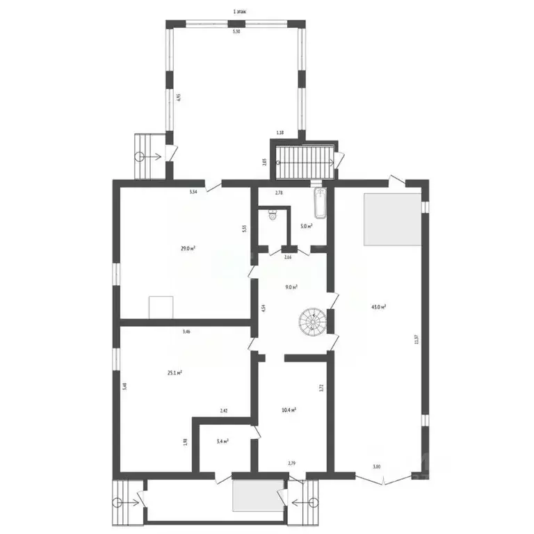 Дом в Амурская область, Благовещенский район, с. Чигири ул. ... - Фото 2