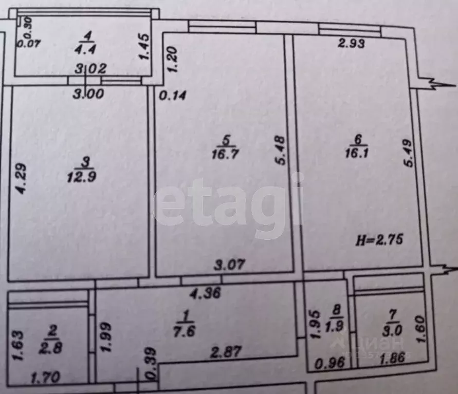 2-к кв. Краснодарский край, Анапа ул. Лермонтова, 118 (65.0 м) - Фото 2