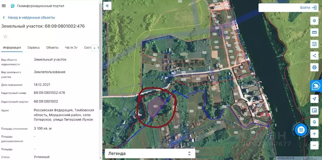 Участок в Тамбовская область, Моршанский муниципальный округ, с. ... - Фото 1