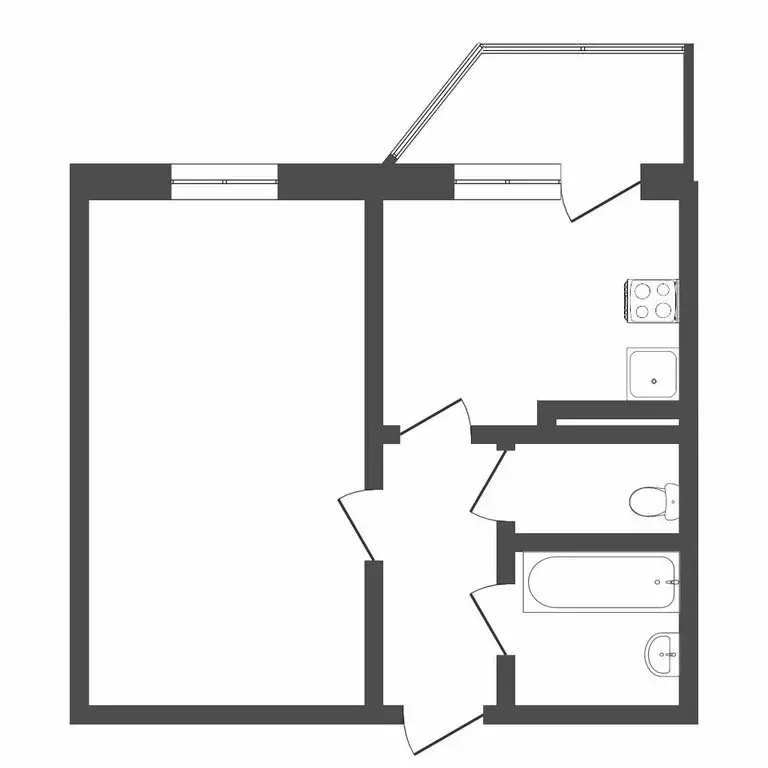1-комнатная квартира: Тюмень, Арктическая улица, 7к1 (41.5 м) - Фото 0