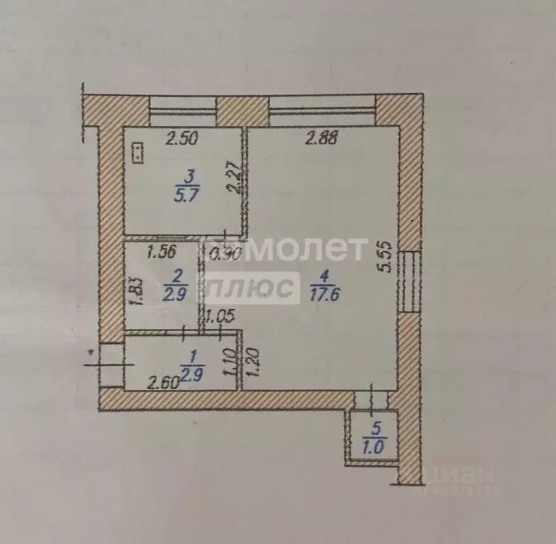 1-к кв. Чувашия, Новочебоксарск Коммунистическая ул., 20 (30.1 м) - Фото 2