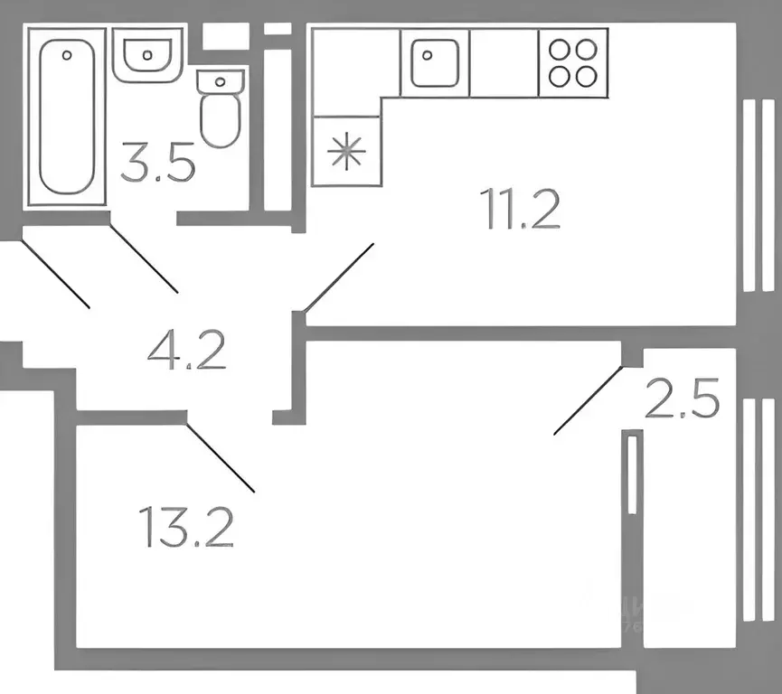 1-к кв. Московская область, Красногорск Опалиха мкр, бул. Серебряный, ... - Фото 2