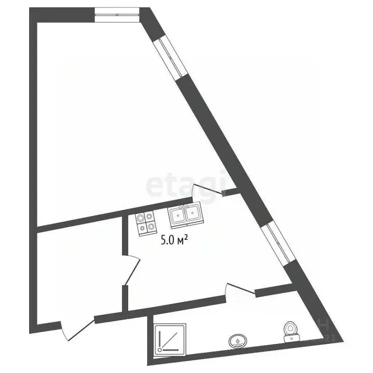 2-к кв. Костромская область, Кострома ул. Ленина, 51 (31.8 м) - Фото 0