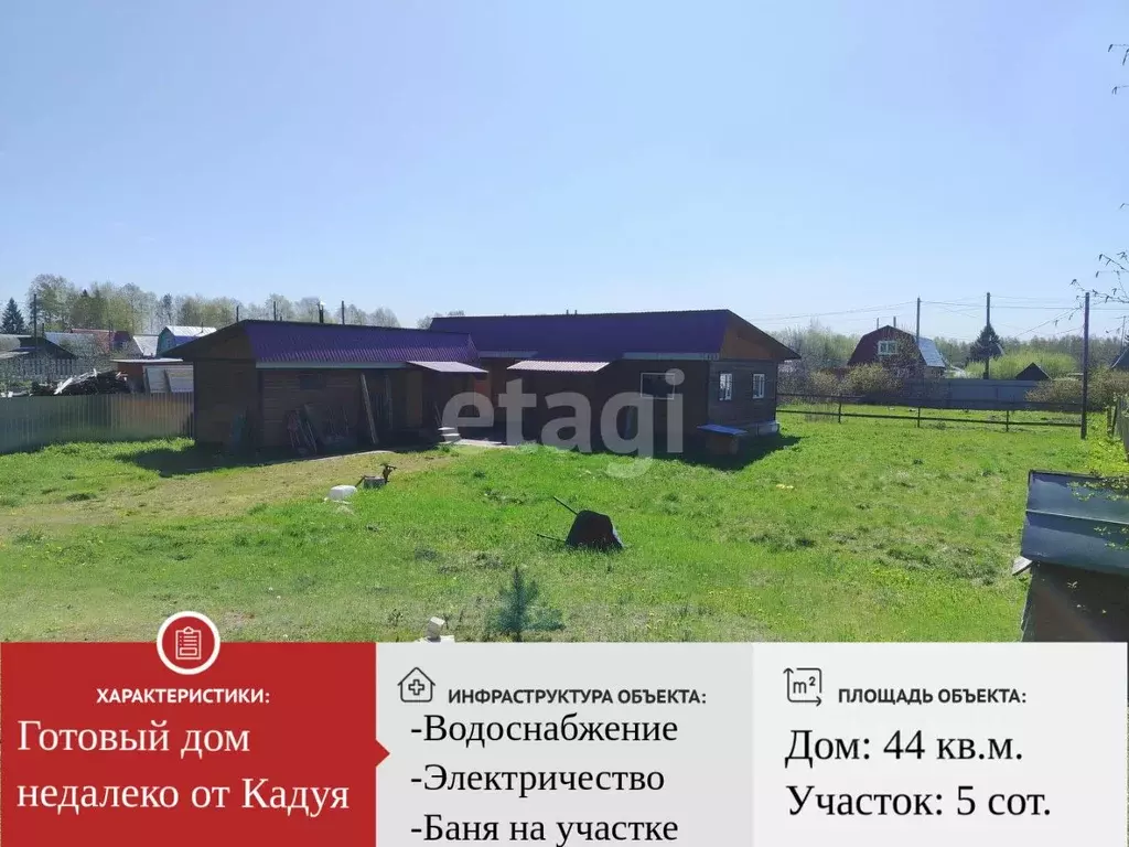 Дом в Вологодская область, Кадуйский муниципальный округ, КИТ ... - Фото 2