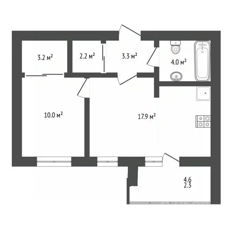1-к кв. Башкортостан, Стерлитамакский район, Отрадовский сельсовет, с. ... - Фото 1