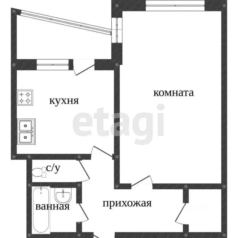 1-к кв. Ростовская область, Сальск ул. Ленина, 45 (35.0 м) - Фото 1