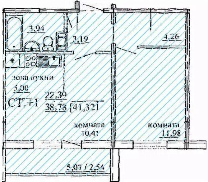 2-к кв. Челябинская область, Челябинск ул. Кулибина (41.32 м) - Фото 0