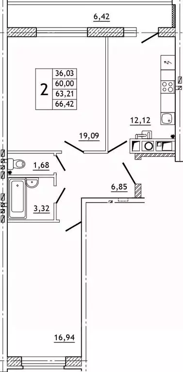 2-к кв. Смоленская область, Смоленский муниципальный округ, д. ... - Фото 1