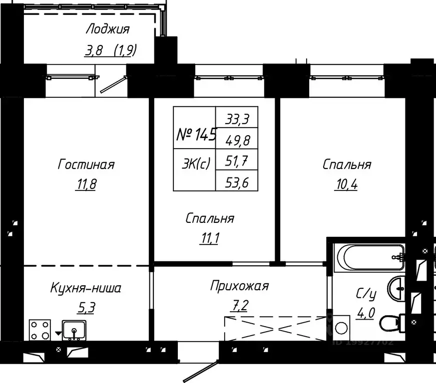 3-к кв. Алтайский край, Барнаул ул. Чернышевского, 189 (51.7 м) - Фото 0